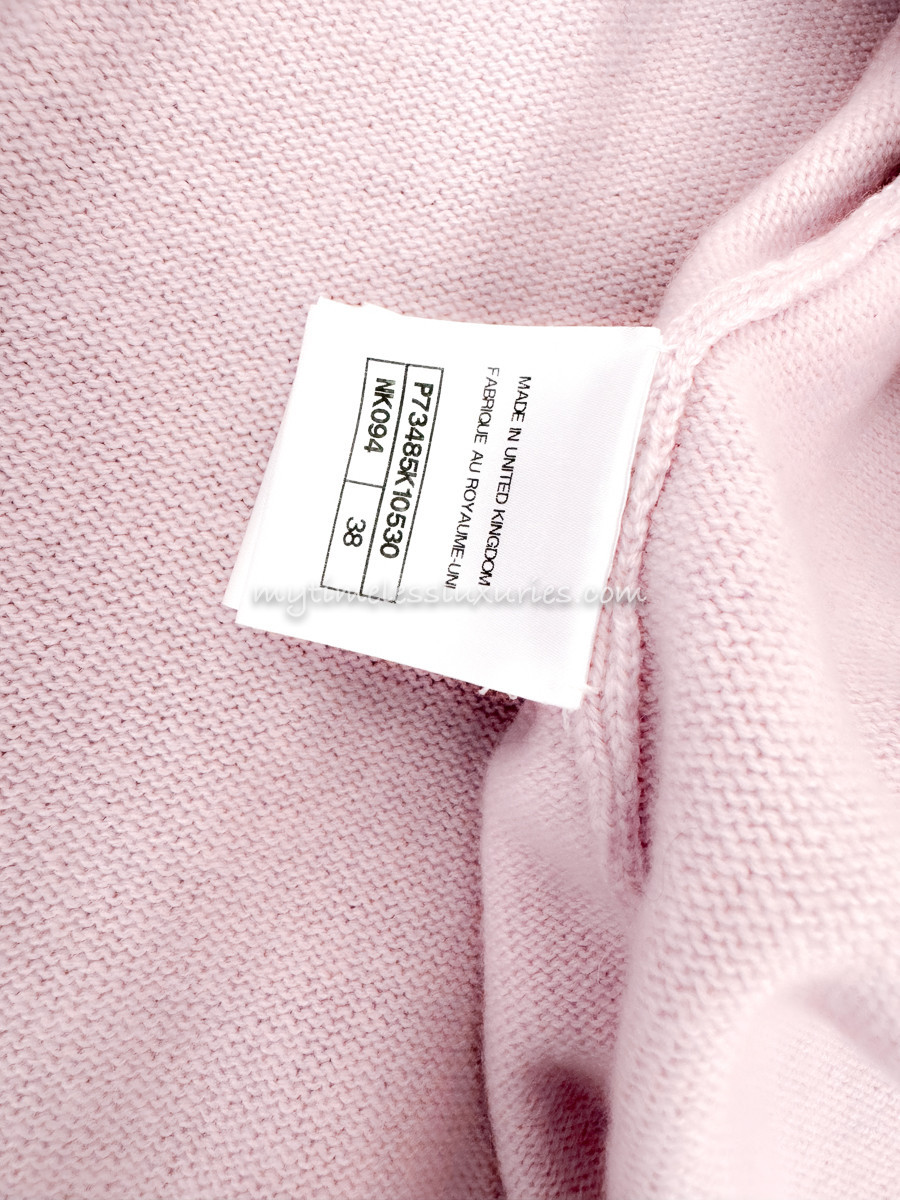 CHANEL 22B Lucky Charms Dress/ Cardigan 38 Lt Pink Timeless Luxuries