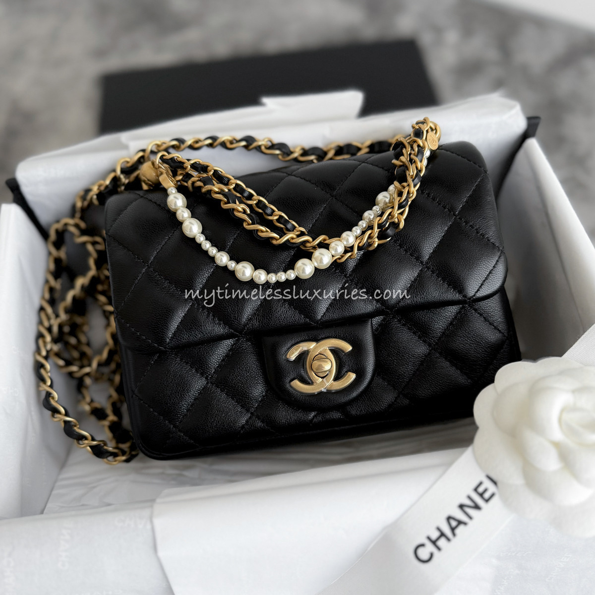 最終価格 CHANEL パールスモールバッグ CHANEL22 パール ミニバッグ | 尼崎で高級ブランドの買取・質