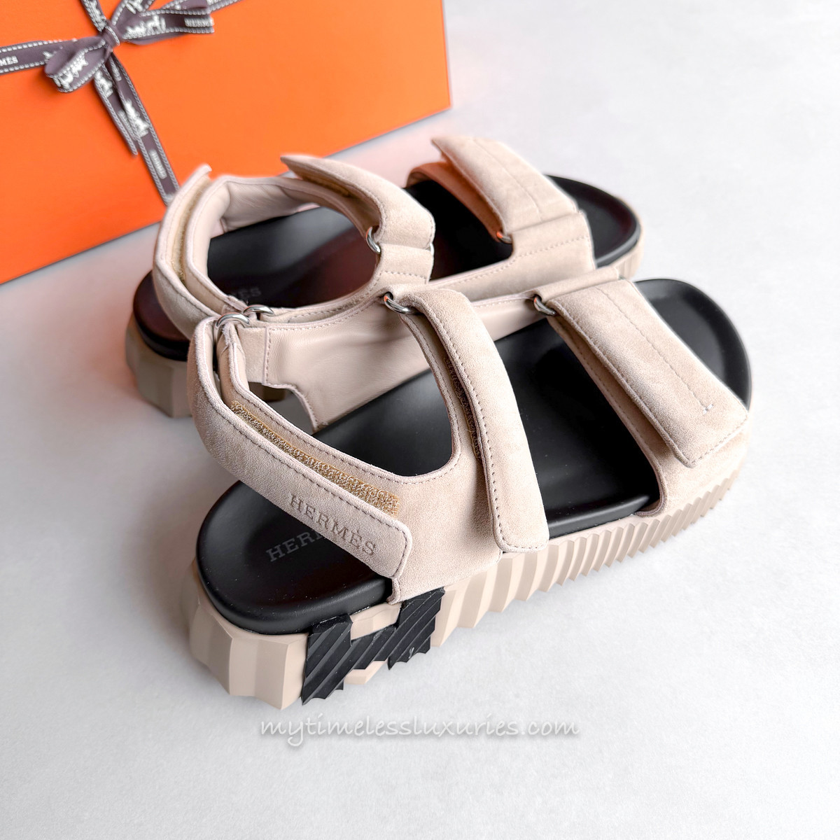 HERMES Junior Sandal 37 Beige Camel *New - Timeless Luxuries