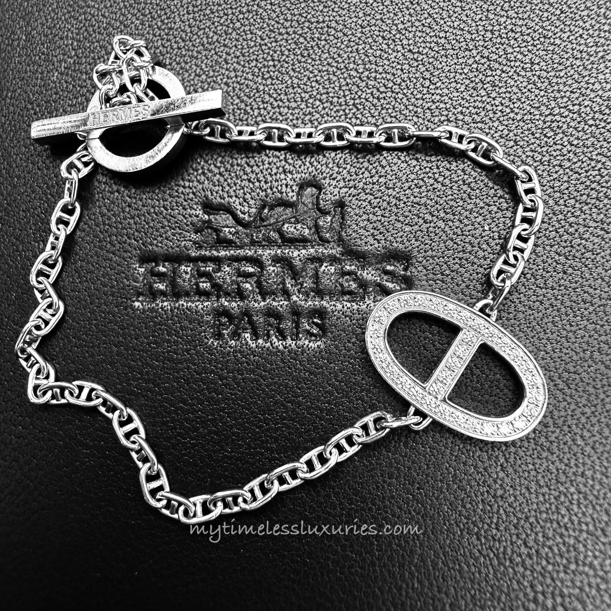 HERMES 2025 Chaine d'Ancre Contour Bracelet Diamonds WG ST