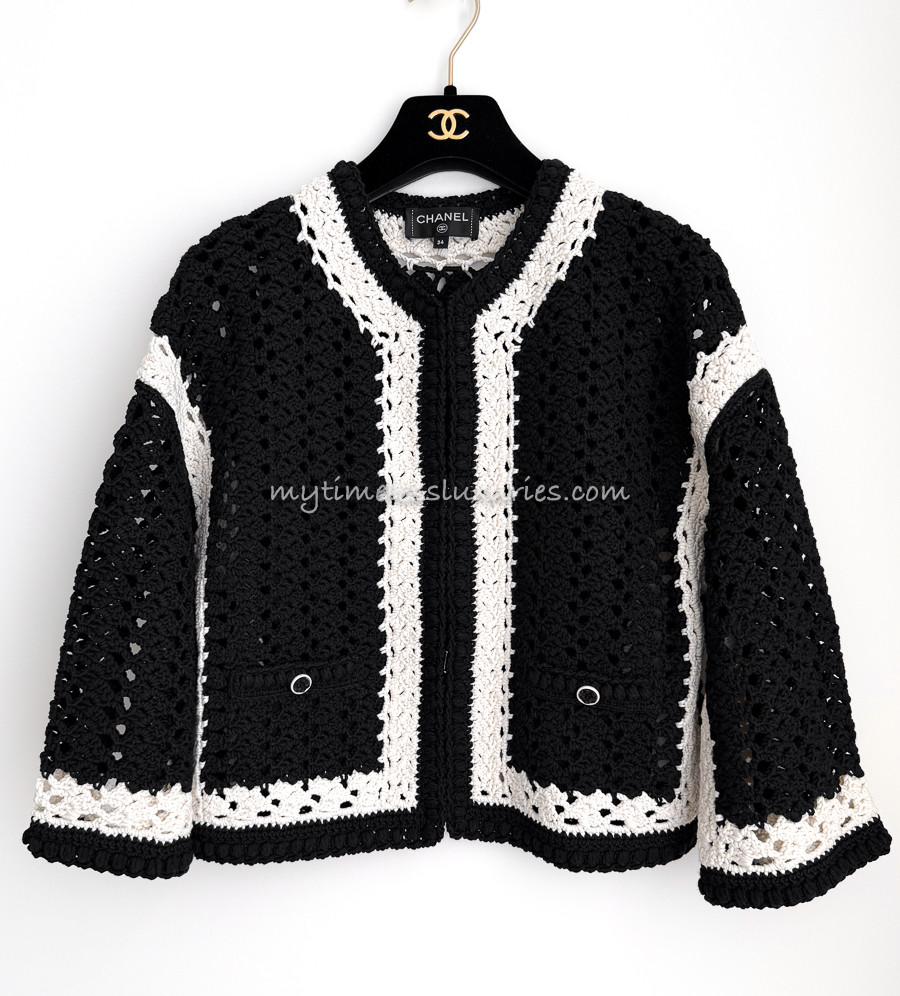CHANEL 22C Silk Cotton Knit Jacket/ Cardigan 34 - Timeless Luxuries