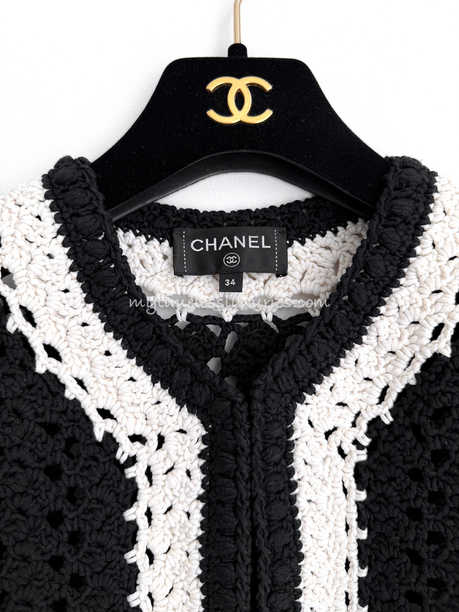 CHANEL 22C Silk Cotton Knit Jacket/ Cardigan 34 - Timeless Luxuries