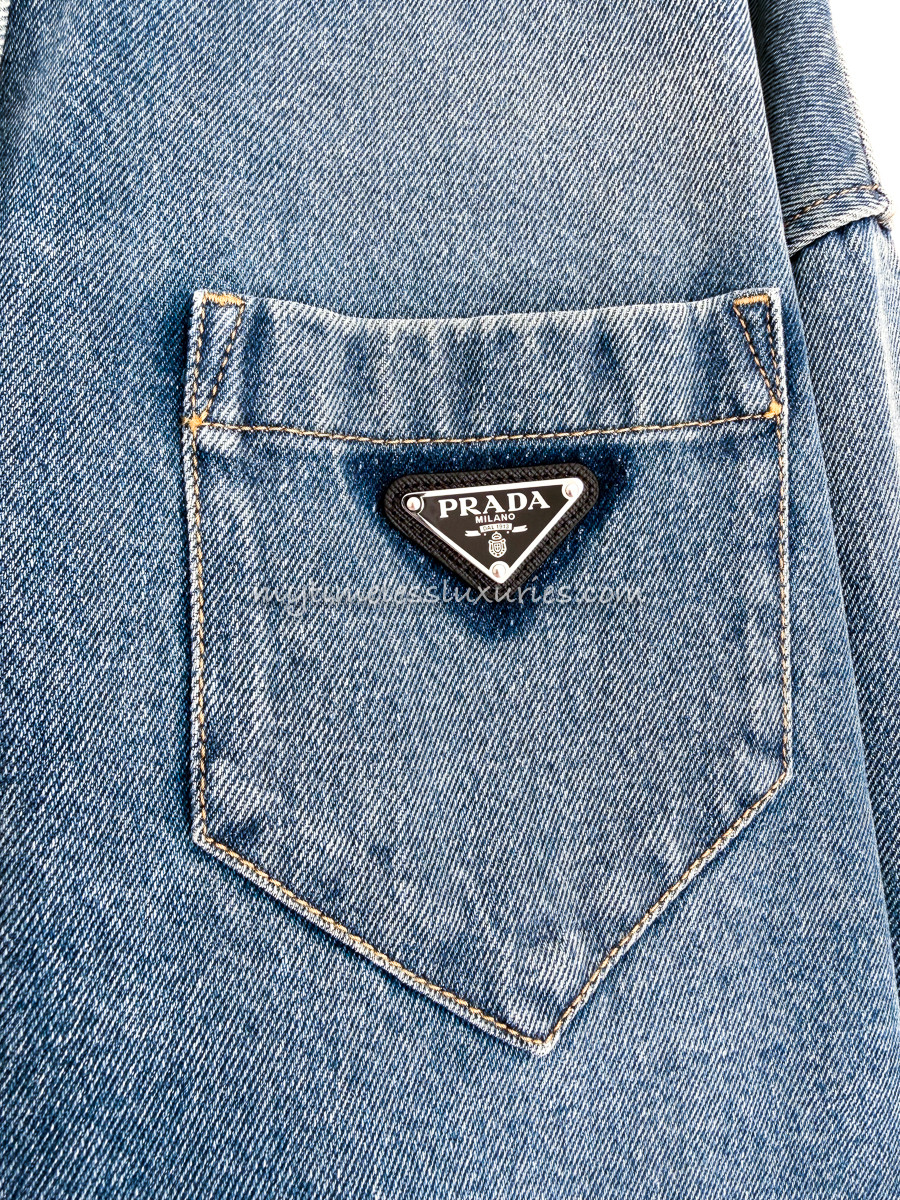PRADA Oversized Organic Denim Shirt/ Mini Dress 38 - Timeless Luxuries