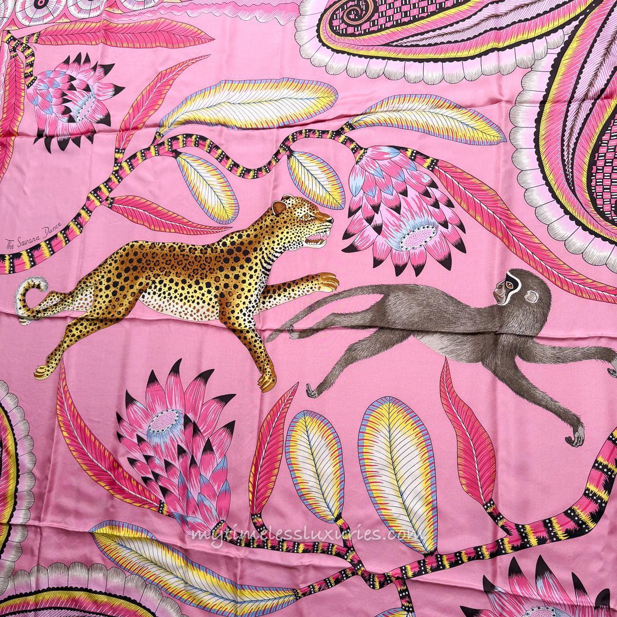 Hermès The Savana Dance スカーフ Hermès The Savana Dance Wash Silk 140