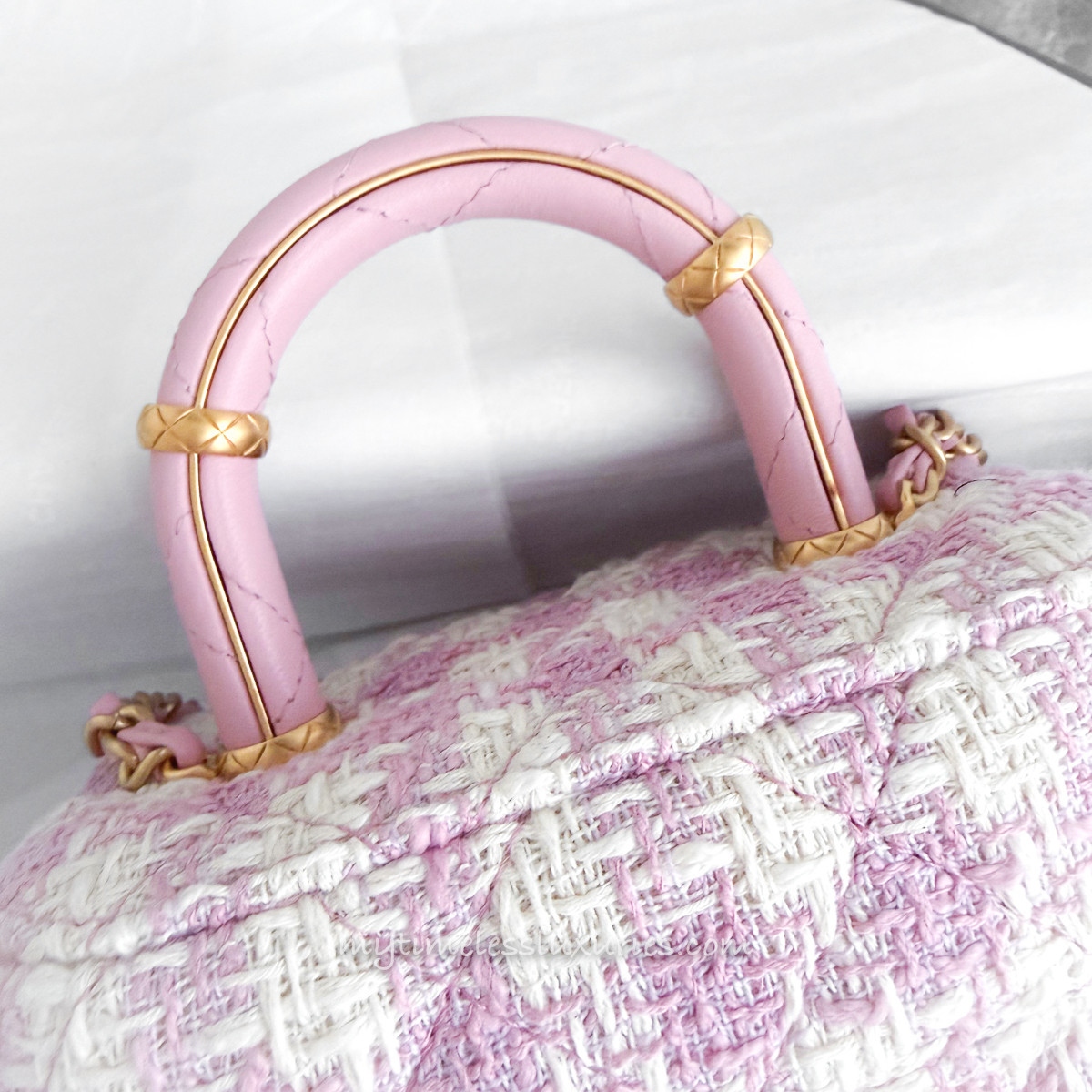CHANEL 23S Pink Tweed Vanity Bag Aged GHW *New - Timeless Luxuries