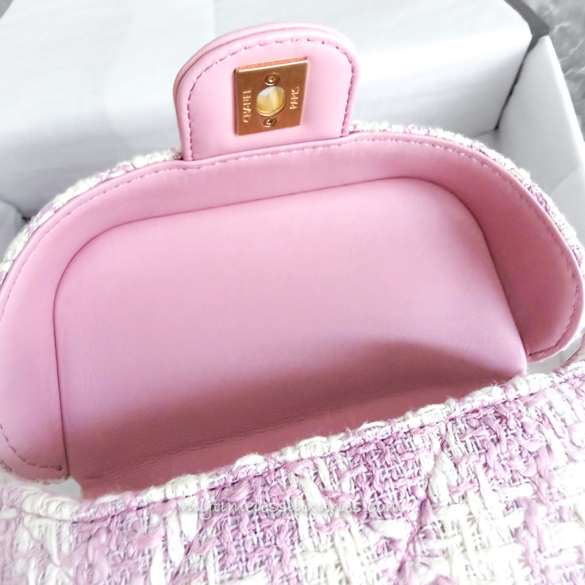 CHANEL 23S Pink Tweed Vanity Bag Aged GHW *New - Timeless Luxuries