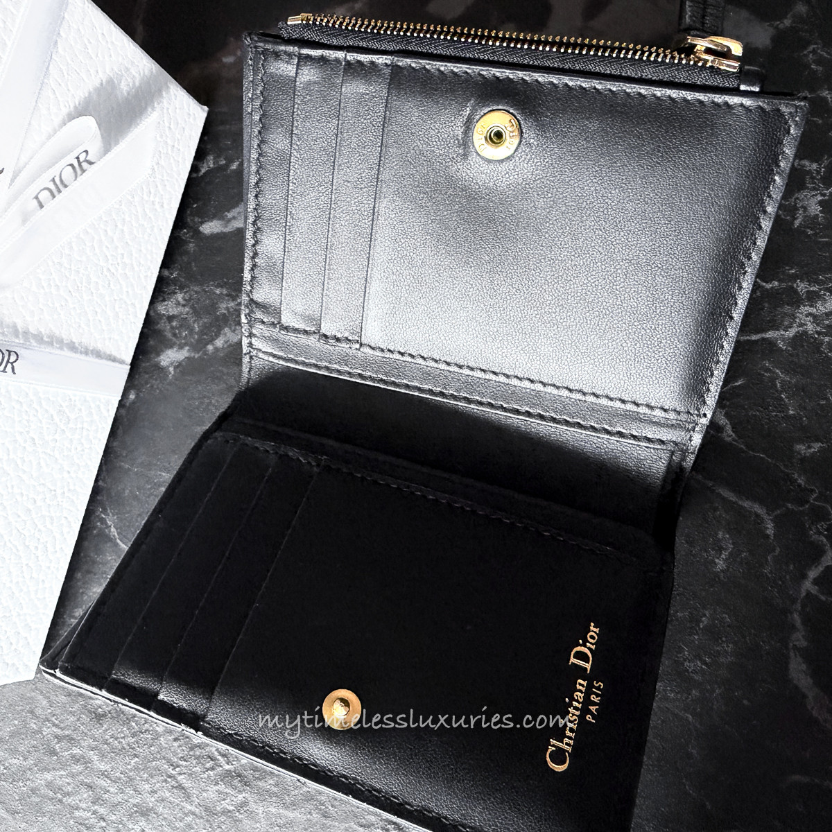 DIOR Caro Dahlia Wallet - Timeless Luxuries