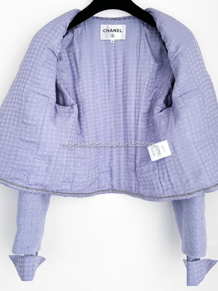 CHANEL 24A Metiers d'Art Purple Tweed Jacket 38 *New - Timeless