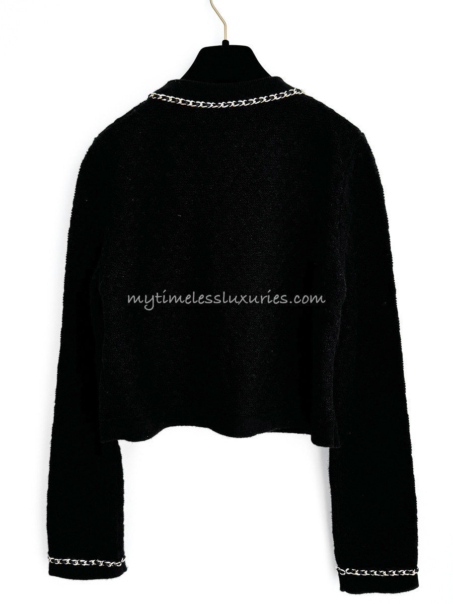 CHANEL パース CHANEL 23B Chain Embellished Cardi Jacket 34