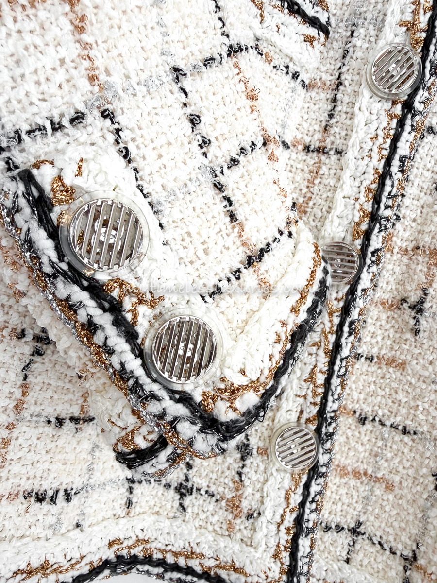 CHANEL 17S Fantasy Tweed 'Robot' Jacket White 36 - Timeless Luxuries