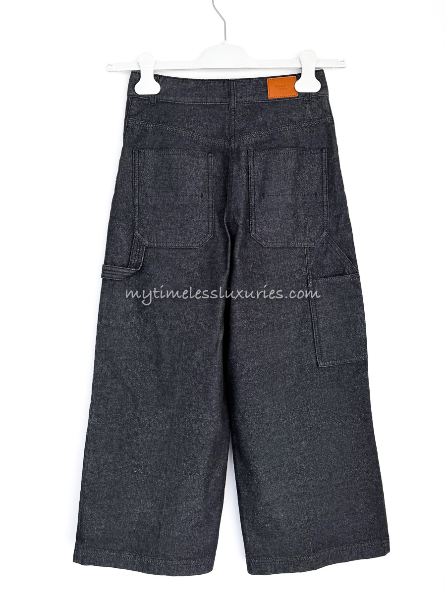 HERMES Stretch Denim Cropped Pants 34 - Timeless Luxuries