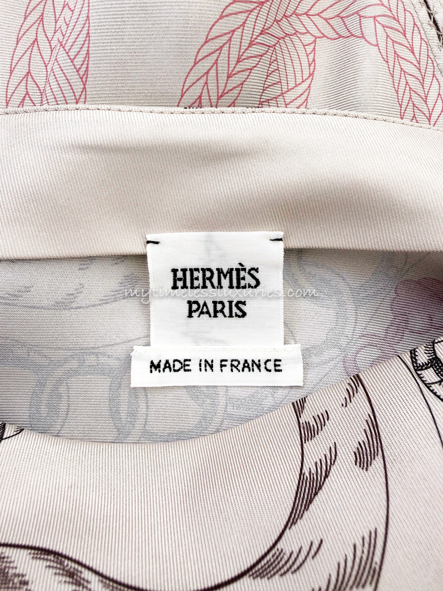 HERMES 2025 FW 'Palefroi Remix' Flowy Slanted Skirt 34 *New