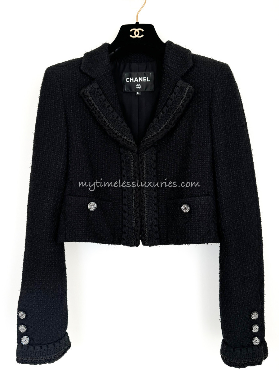 CHANEL 22C Runway Little Black Jacket 34 - Timeless Luxuries