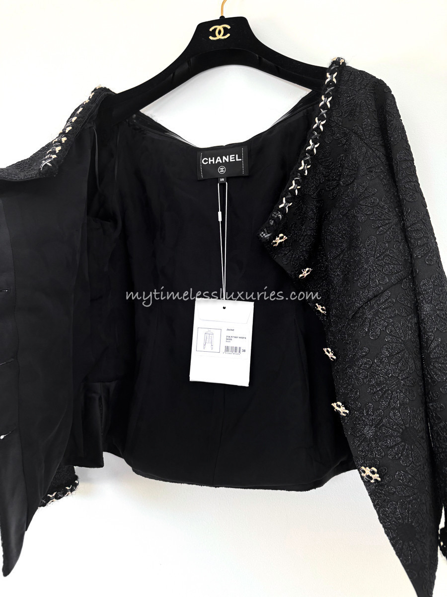 CHANEL 12P CC Tweed Blazer Jacket 36 FR