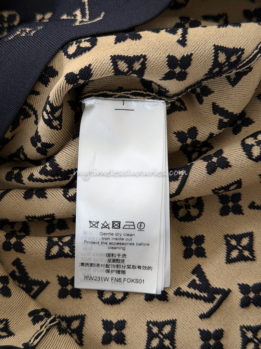LOUIS VUITTON Monogram Jacquard Knit Top XS - Timeless Luxuries