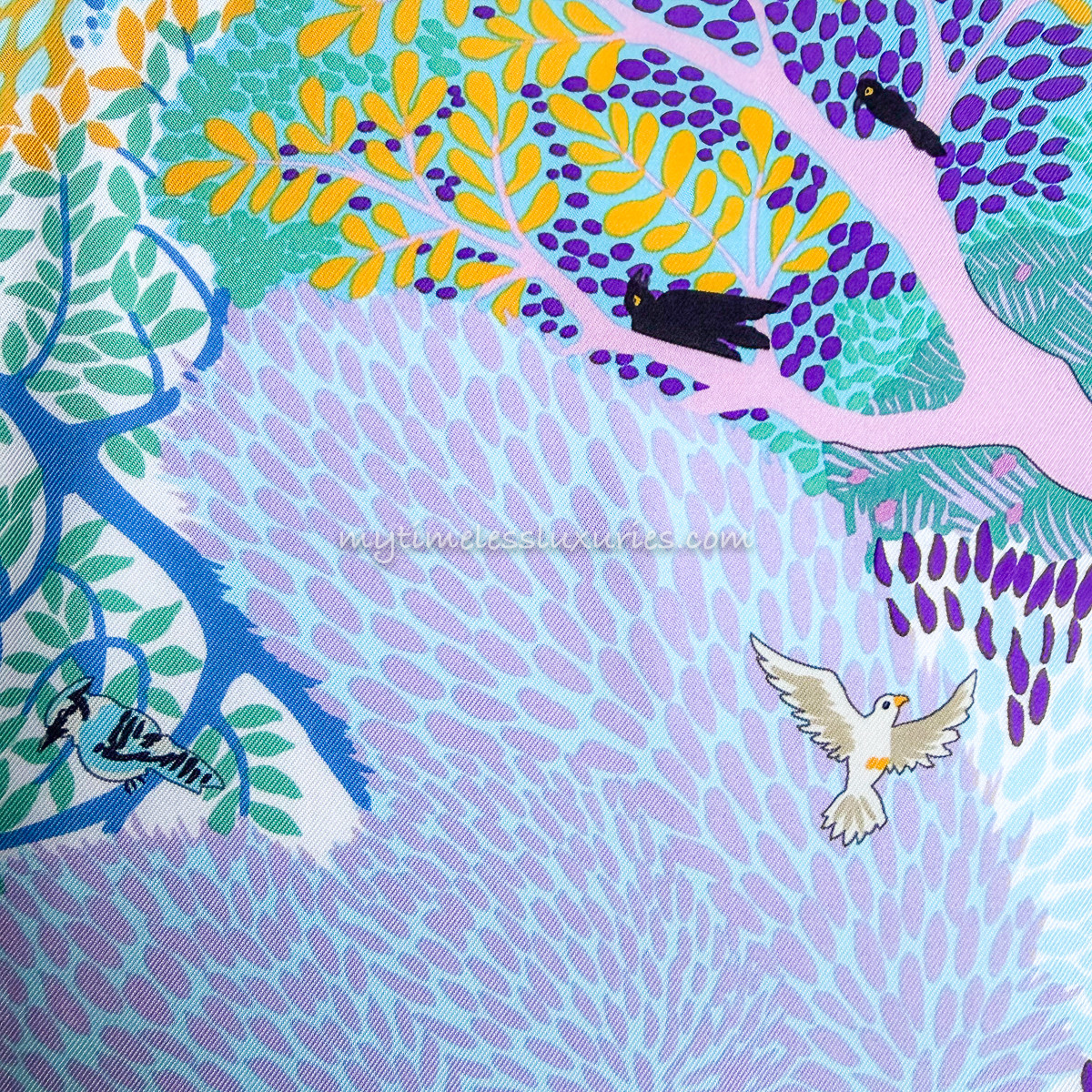 HERMES 'Dans un Jardin Anglais' by Alice Shirley Silk Twill 90