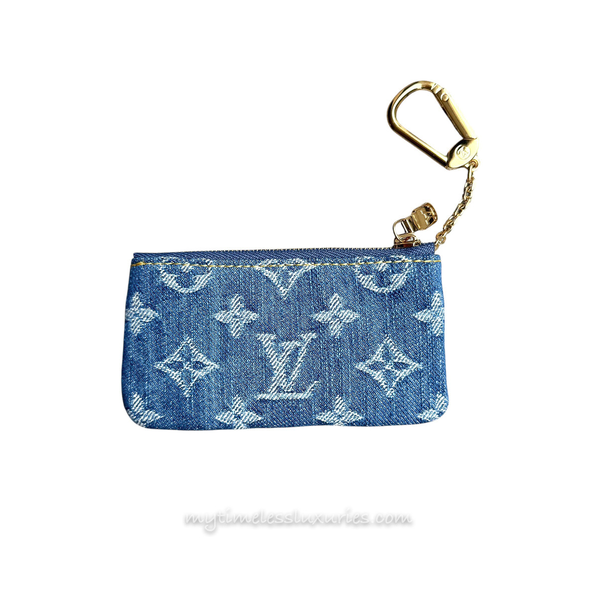 LOUIS VUITTON LV x TM Cerises Denim Pochette Cles Key Pouch