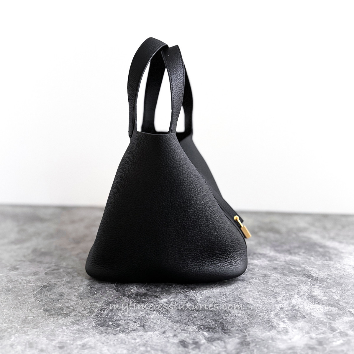 HERMES Picotin Lock 22 Noir Clemence GHW K *New - Timeless Luxuries