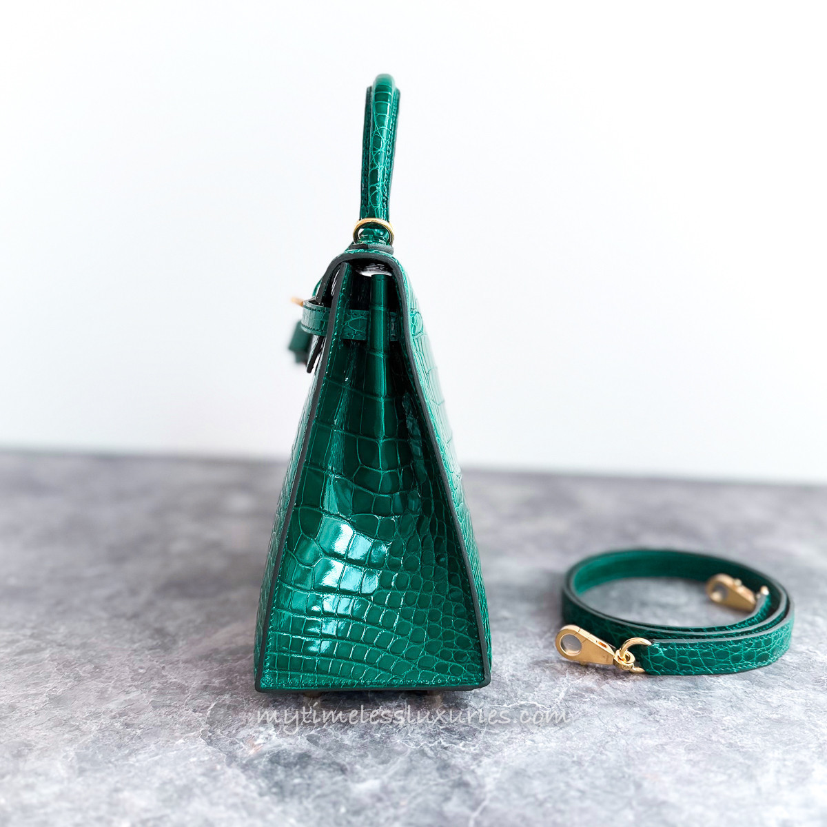 最終価格！早い者勝ち！HERMES BRIDES de GALA グリーン M HERMES Kelly 25 HSS Special Order Vert Emeraude Alligator GHW W