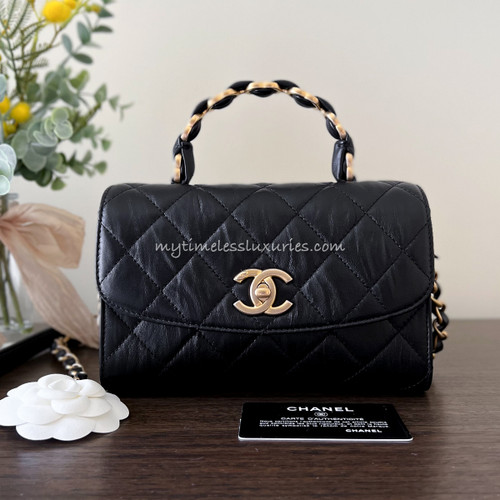 CHANEL 21P Iridescent Gold Mini Flap LGHW - Timeless Luxuries