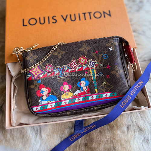 Louis Vuitton Mini Pochette Accessoires Monogram Vivienne Wisteria Pink