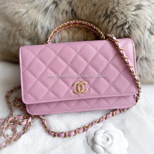 CHANEL 22P Lt Pink Mini Top Handle LGHW *New - Timeless Luxuries