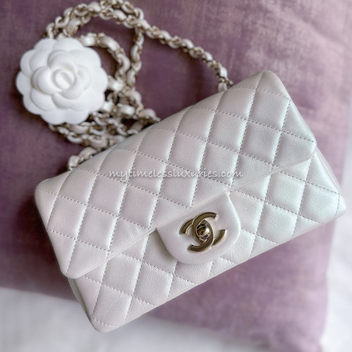 CHANEL 22S Purple Caviar Small Classic Flap LGHW *New - Timeless Luxuries