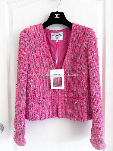 CHANEL 21C Purple Tweed Jacket 36 *New