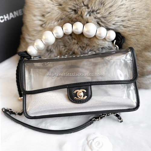 CHANEL Coco Sand PVC Flap Bag Runway Medium