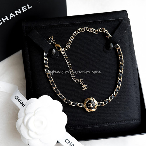 CHANEL 21S Runway Interlaced Chain & Leather CC Headband *New - Timeless  Luxuries