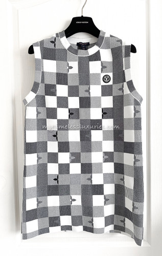 Louis Vuitton Pop Monogram Damier Knit Dress , Grey, L