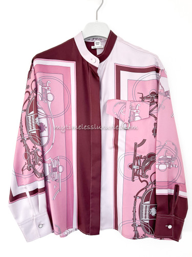 HERMES 2023 SS 'Ex Libris' Shirt 36 *New