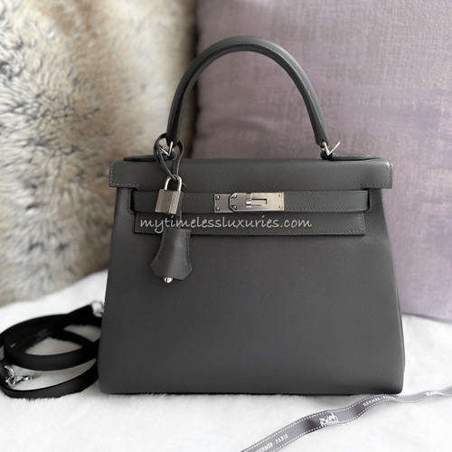 HERMES Mini Bolide Gris Perle Evercolor GHW - Timeless Luxuries