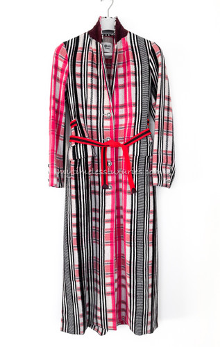 HERMES 2018 Runway Plaid Coat 34