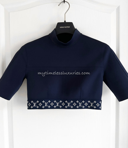 LOUIS VUITTON 2022SS apparel Monogram Flower Crewneck knit sweater Gray x  Black