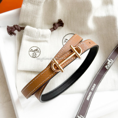 HERMES Kelly Belt Etoupe Epsom GHW *New - Timeless Luxuries