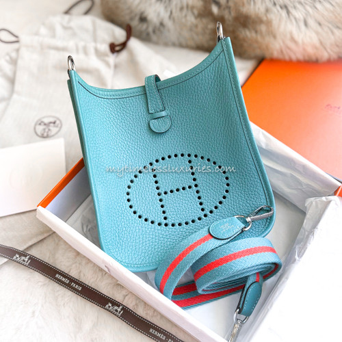 Hermes Evelyne Mini- Vert Cypress GHW, Luxury, Bags & Wallets on Carousell