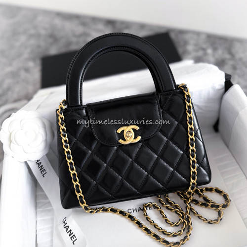 CHANEL Black Kelly Nano Shopping Bag GHW