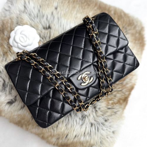 CHANEL Black Medium Classic Flap GHW