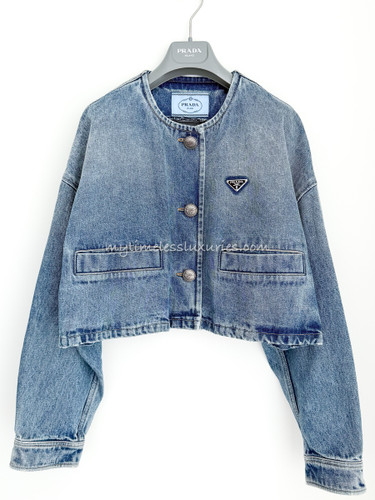 PRADA Denim Blouson Jacket 38