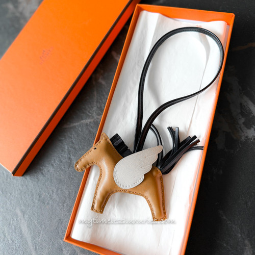 HERMES Rodeo PM Pegase Sesame/ Noir/ Nata