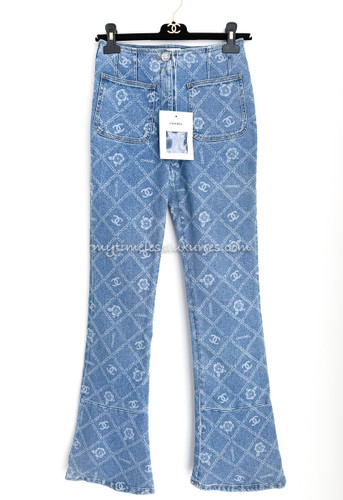 CHANEL 23A Slim Flare Jeans 36 *New