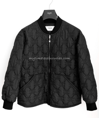 CELINE Triomphe Teddy Jacket Lightweight Nylon *New