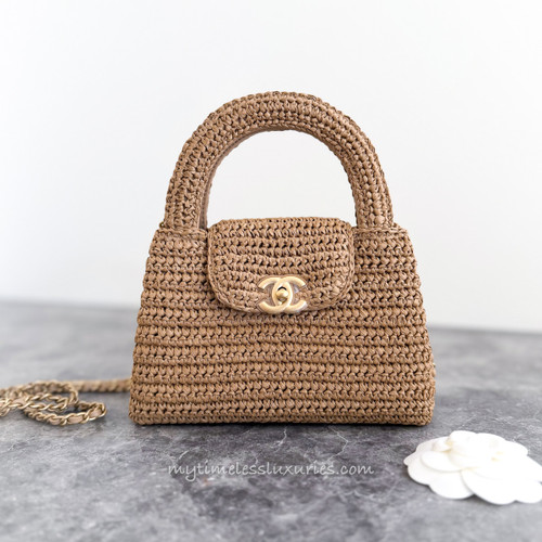 CHANEL 2026 Kelly Nano Raffia *New