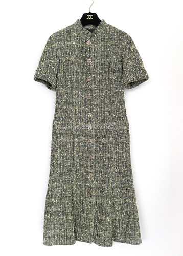 CHANEL 19P Tweed Midi Dress