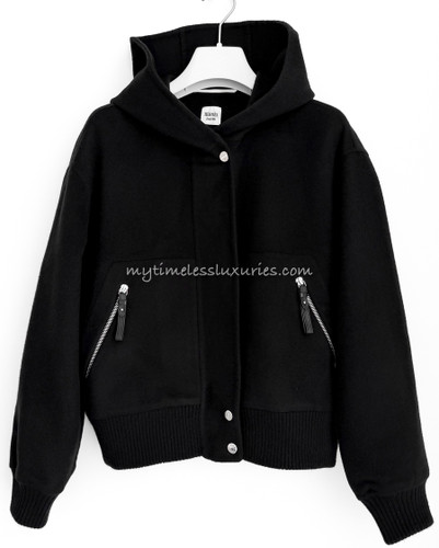 HERMES Hooded Cashmere Jacket