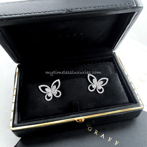 GRAFF Butterfly Silhouette Diamond Stud Earrings