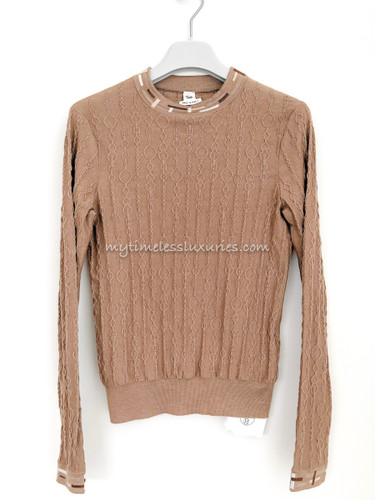 HERMES Cashmere/ Silk Knit Pullover 34 *New