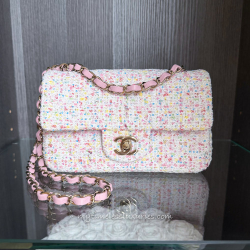 CHANEL 25P Multicolor Confetti Tweed Mini Flap Bag GHW