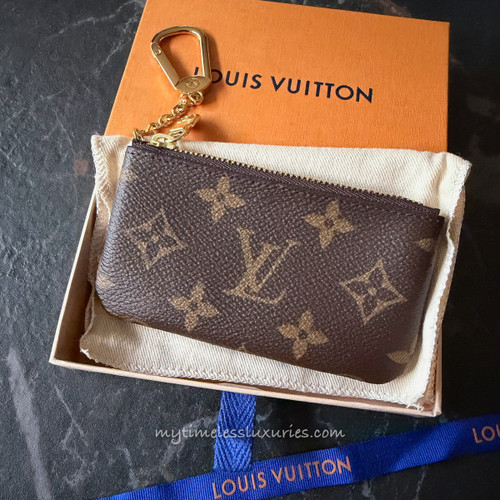 LOUIS VUITTON Monogram Pochette Clé Key Pouch *New